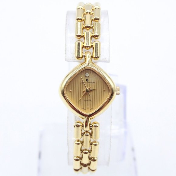 J.B Champion Watch Womens Gold Tone Stainless Steel Classic White Dial Japan Mov - Picture 2 of 8